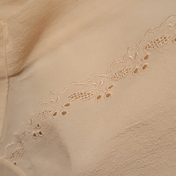 Vintage Primavera Firenze Long Sleeve Blouse Pale Yellow Size 4 See measurement - Picture 11 of 11